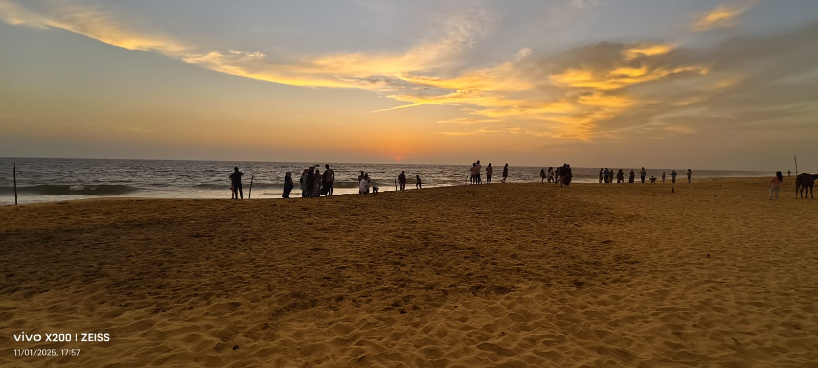 Poovar beach at sunset